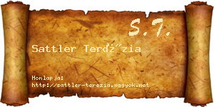 Sattler Terézia névjegykártya